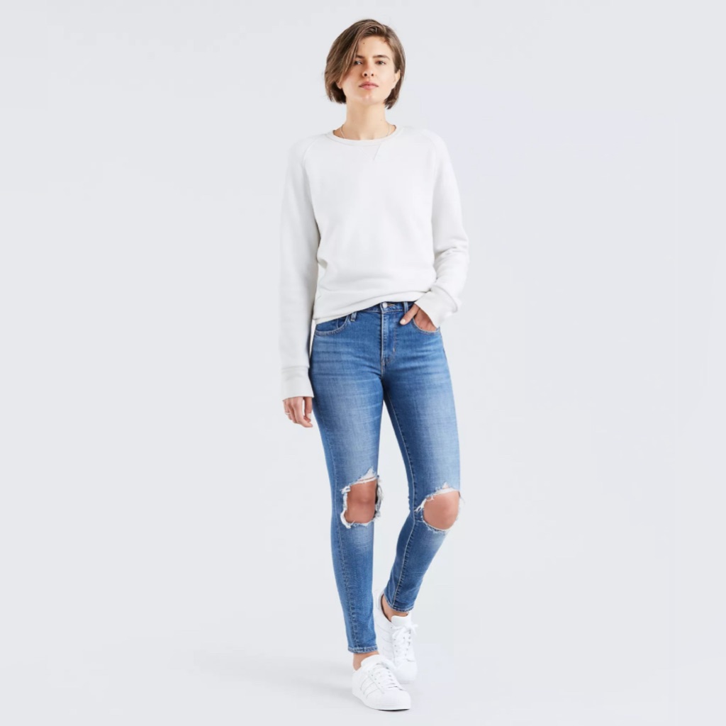 Levi's 721 High Rise Skinny Jeans Pre-Owned Medium Wash 27x34